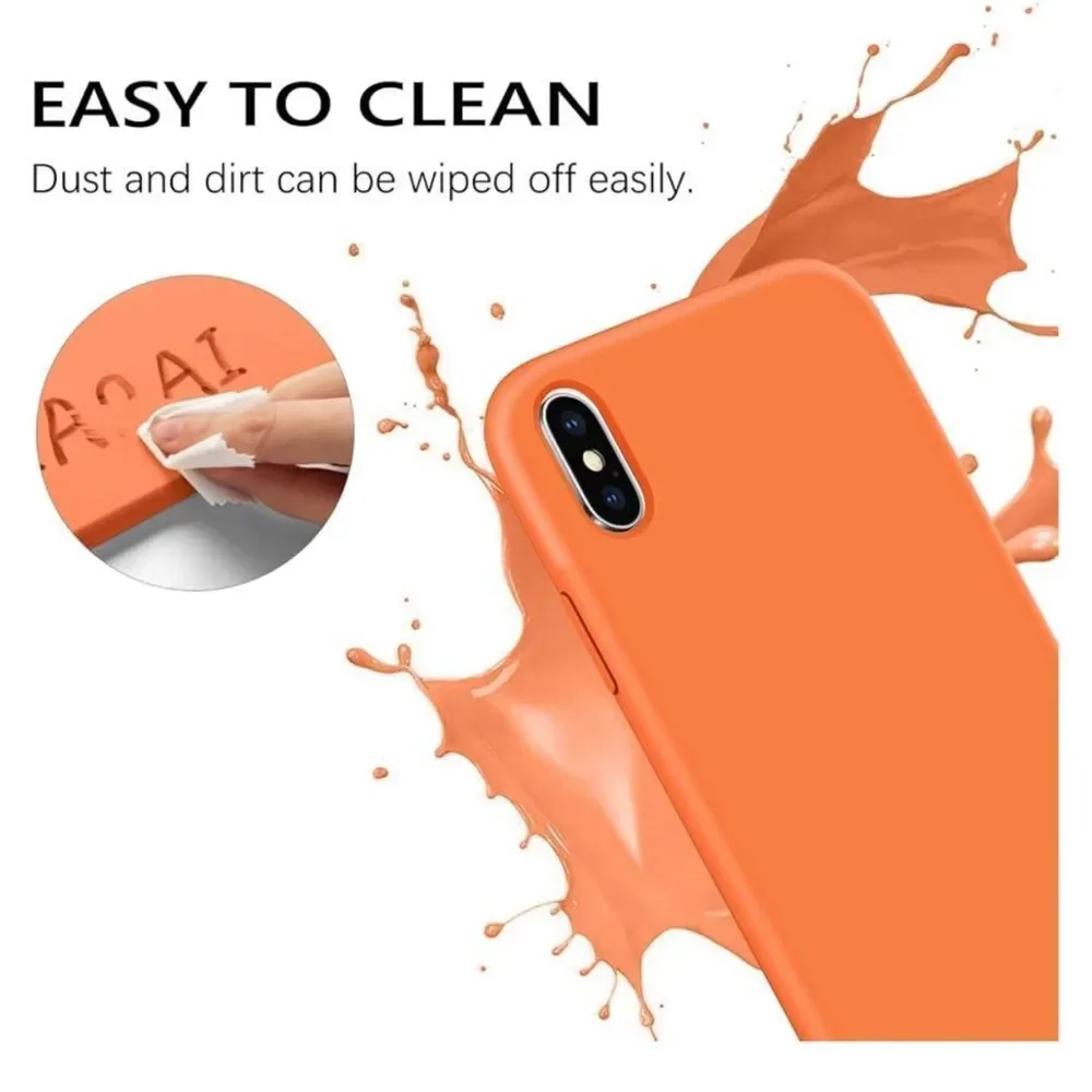 GUAGUA compatible with iPhone XS/X case 5.8 inch liquid silicone, soft gel